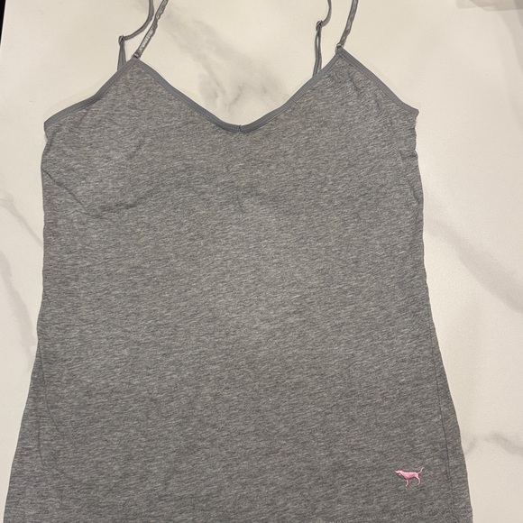 PINK Victoria's Secret Tops - VS PINK Gray Spaghetti Strap Camisole New without tags - Medium